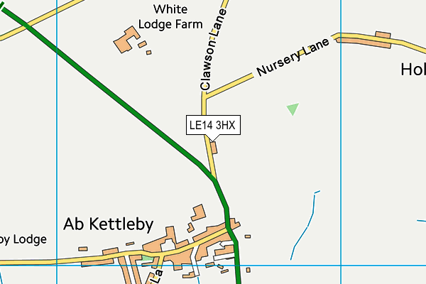LE14 3HX map - OS VectorMap District (Ordnance Survey)