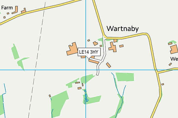 Wartnaby Cricket Field map (LE14 3HY) - OS VectorMap District (Ordnance Survey)
