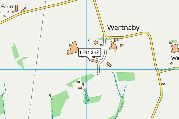 LE14 3HZ map - OS VectorMap District (Ordnance Survey)