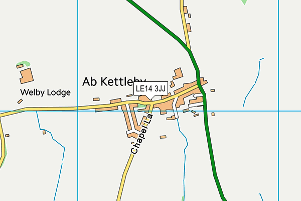 Ab Kettleby Primary School map (LE14 3JJ) - OS VectorMap District (Ordnance Survey)
