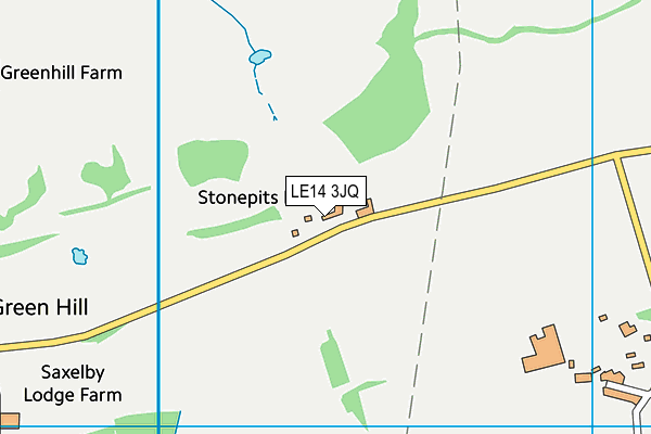 LE14 3JQ map - OS VectorMap District (Ordnance Survey)
