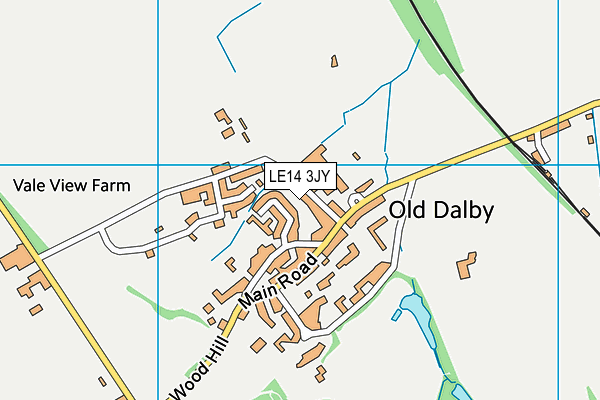 Old Dalby Church of England Primary School map (LE14 3JY) - OS VectorMap District (Ordnance Survey)