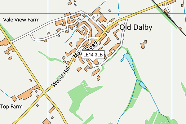 LE14 3LB map - OS VectorMap District (Ordnance Survey)