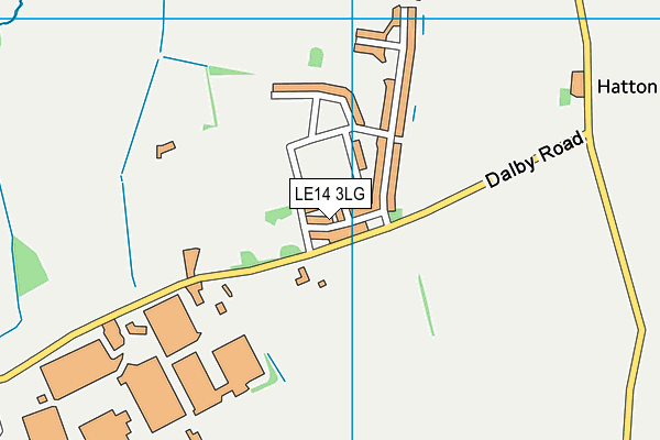LE14 3LG map - OS VectorMap District (Ordnance Survey)
