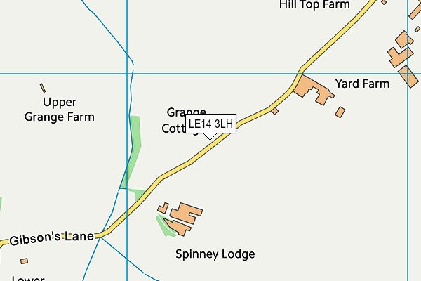 LE14 3LH map - OS VectorMap District (Ordnance Survey)