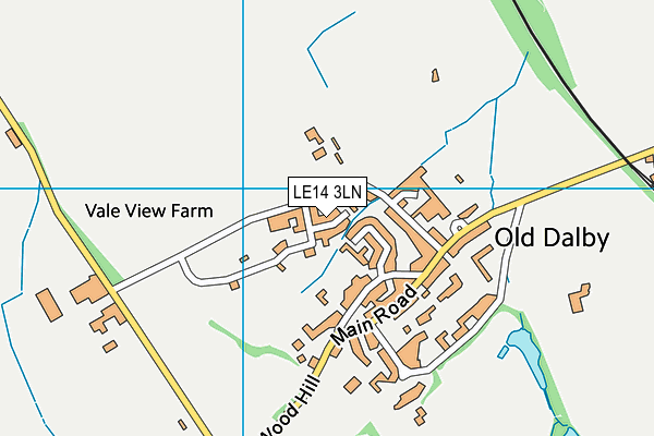 LE14 3LN map - OS VectorMap District (Ordnance Survey)