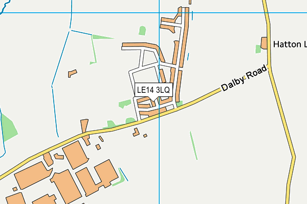 LE14 3LQ map - OS VectorMap District (Ordnance Survey)