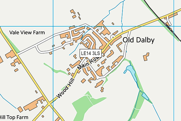 LE14 3LS map - OS VectorMap District (Ordnance Survey)