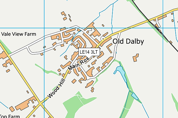 LE14 3LT map - OS VectorMap District (Ordnance Survey)