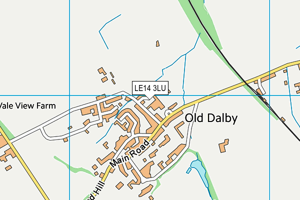 LE14 3LU map - OS VectorMap District (Ordnance Survey)