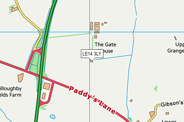 LE14 3LY map - OS VectorMap District (Ordnance Survey)