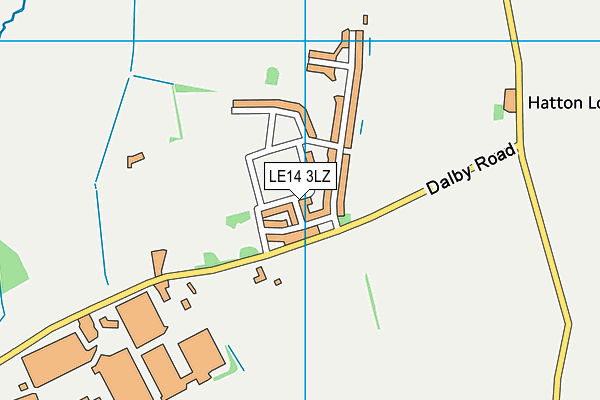 LE14 3LZ map - OS VectorMap District (Ordnance Survey)