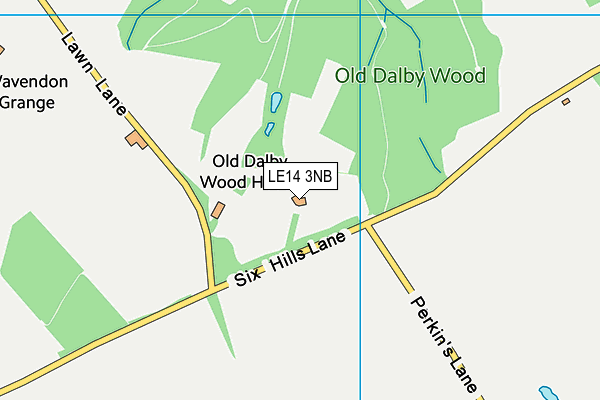 LE14 3NB map - OS VectorMap District (Ordnance Survey)