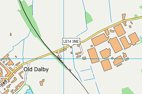 LE14 3NE map - OS VectorMap District (Ordnance Survey)