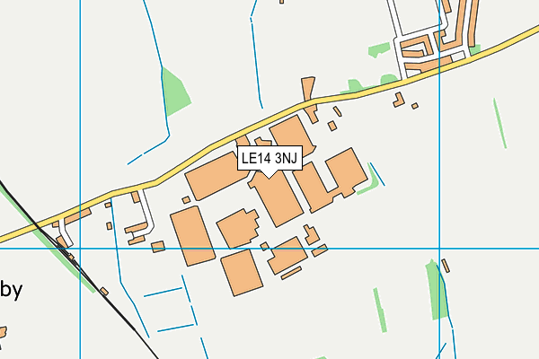 LE14 3NJ map - OS VectorMap District (Ordnance Survey)