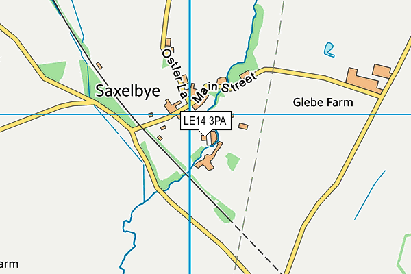 LE14 3PA map - OS VectorMap District (Ordnance Survey)