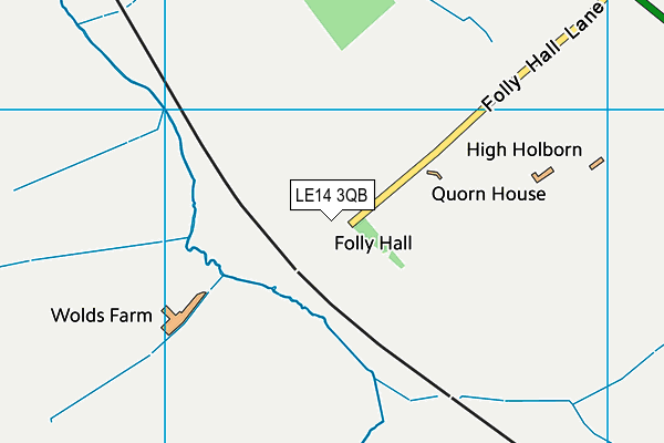 LE14 3QB map - OS VectorMap District (Ordnance Survey)