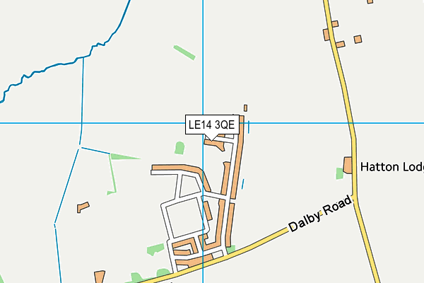 LE14 3QE map - OS VectorMap District (Ordnance Survey)