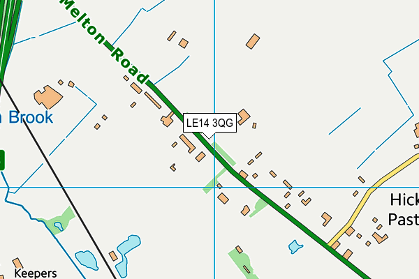 LE14 3QG map - OS VectorMap District (Ordnance Survey)