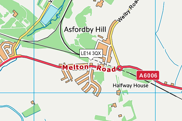 Asfordby Hill Primary School map (LE14 3QX) - OS VectorMap District (Ordnance Survey)
