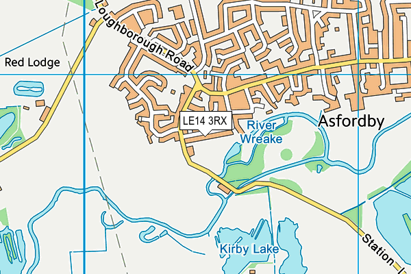 LE14 3RX map - OS VectorMap District (Ordnance Survey)