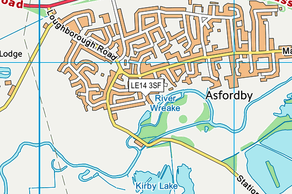 LE14 3SF map - OS VectorMap District (Ordnance Survey)