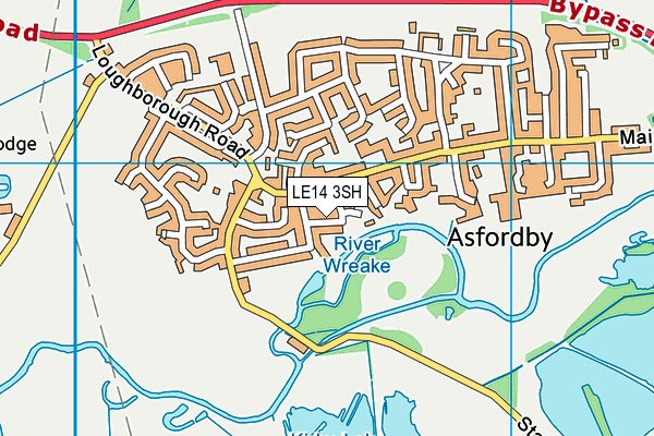 LE14 3SH map - OS VectorMap District (Ordnance Survey)