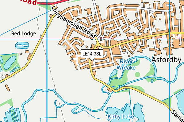LE14 3SL map - OS VectorMap District (Ordnance Survey)