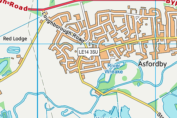 LE14 3SU map - OS VectorMap District (Ordnance Survey)