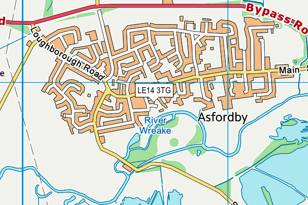 LE14 3TG map - OS VectorMap District (Ordnance Survey)