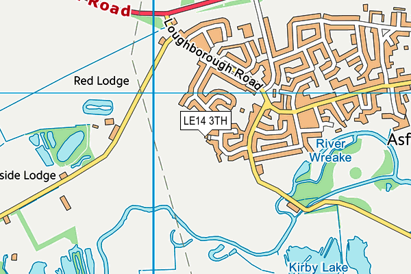 LE14 3TH map - OS VectorMap District (Ordnance Survey)