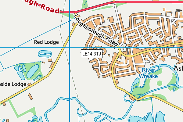 LE14 3TJ map - OS VectorMap District (Ordnance Survey)