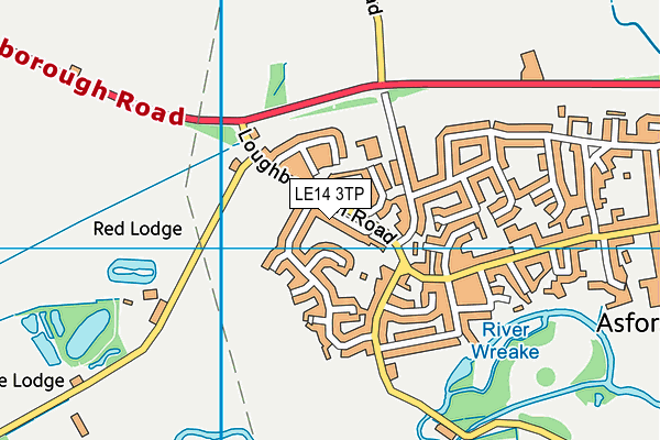 LE14 3TP map - OS VectorMap District (Ordnance Survey)