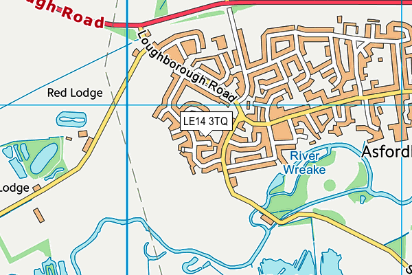 LE14 3TQ map - OS VectorMap District (Ordnance Survey)