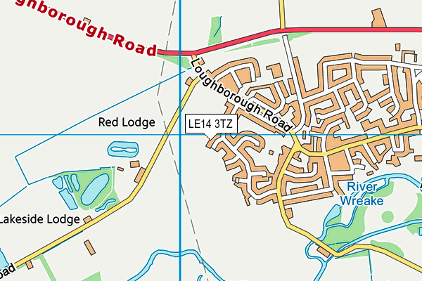 LE14 3TZ map - OS VectorMap District (Ordnance Survey)