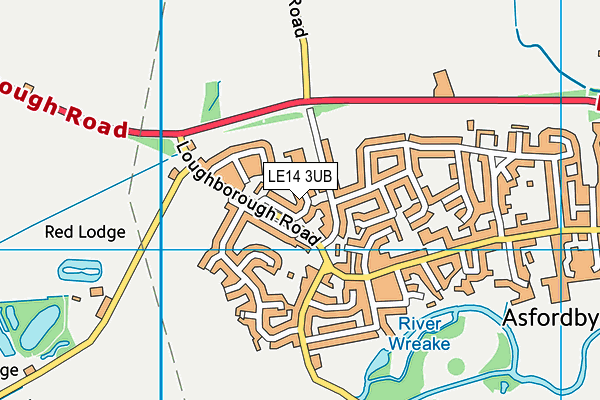 LE14 3UB map - OS VectorMap District (Ordnance Survey)