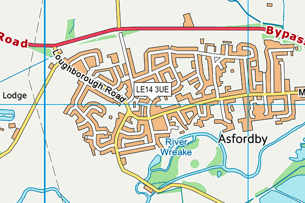 LE14 3UE map - OS VectorMap District (Ordnance Survey)