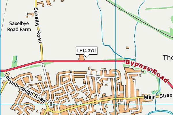 LE14 3YU map - OS VectorMap District (Ordnance Survey)