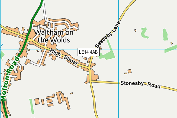 LE14 4AB map - OS VectorMap District (Ordnance Survey)