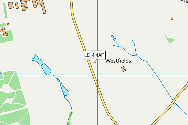 LE14 4AF map - OS VectorMap District (Ordnance Survey)