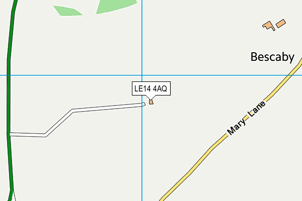LE14 4AQ map - OS VectorMap District (Ordnance Survey)