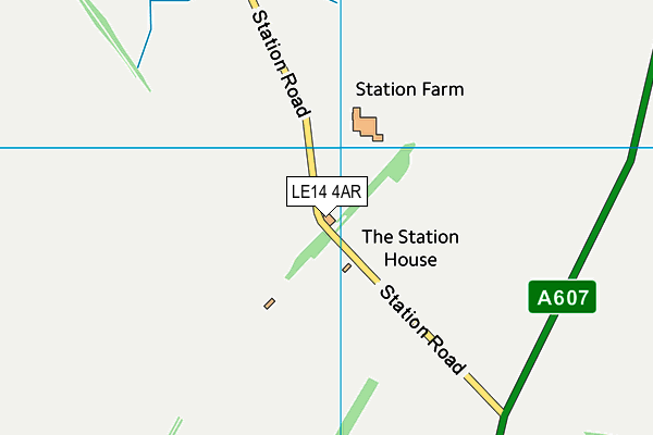 LE14 4AR map - OS VectorMap District (Ordnance Survey)