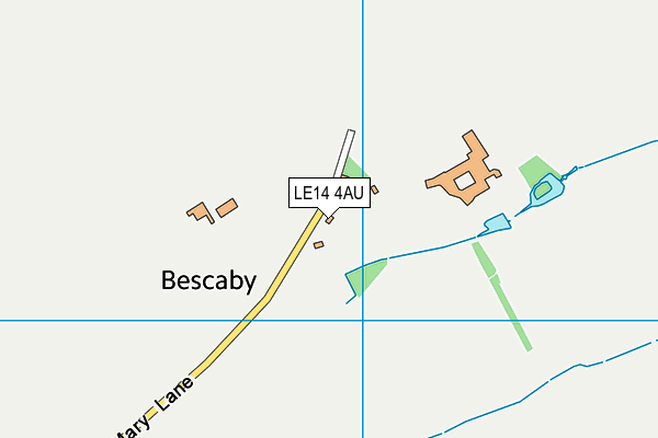 LE14 4AU map - OS VectorMap District (Ordnance Survey)
