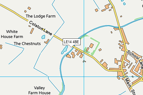 LE14 4BE map - OS VectorMap District (Ordnance Survey)
