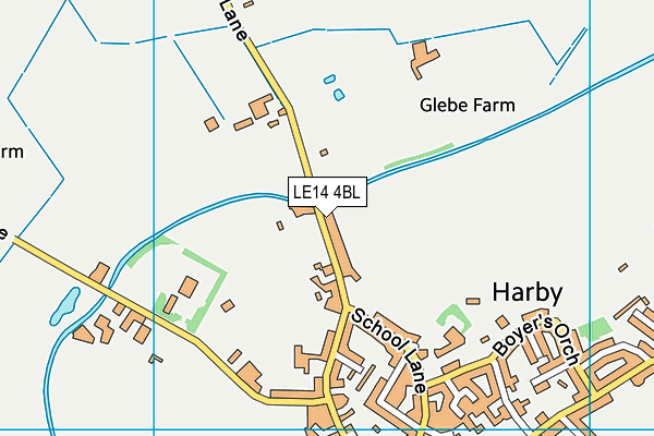 LE14 4BL map - OS VectorMap District (Ordnance Survey)