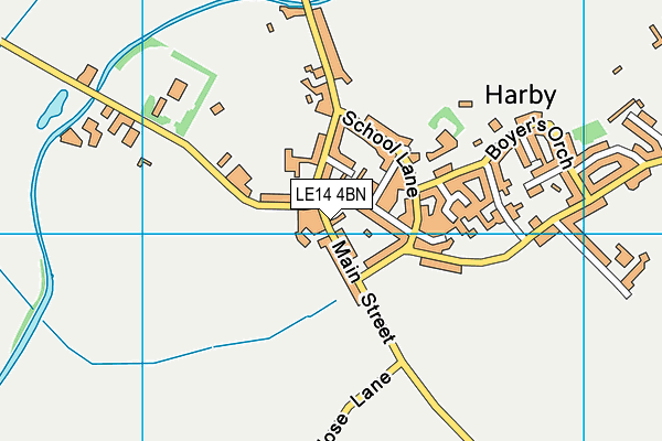LE14 4BN map - OS VectorMap District (Ordnance Survey)