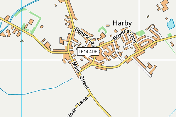LE14 4DE map - OS VectorMap District (Ordnance Survey)