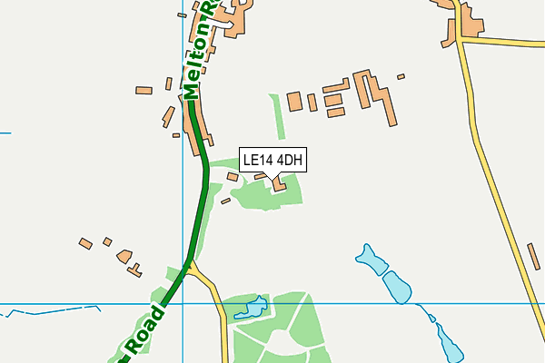 LE14 4DH map - OS VectorMap District (Ordnance Survey)