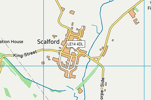 LE14 4DL map - OS VectorMap District (Ordnance Survey)