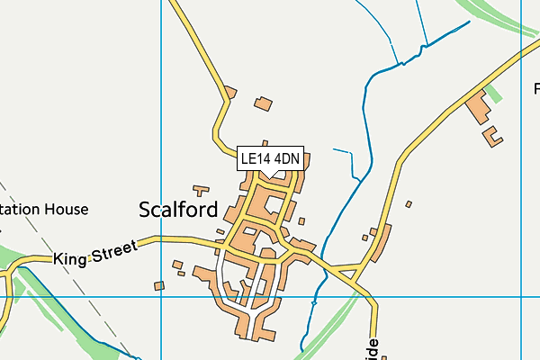 LE14 4DN map - OS VectorMap District (Ordnance Survey)